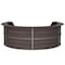 Linea Italia Reception Desk 107 in D X 46 in H, 11.8 ft W X Thermofused Laminate, Mocha ZUT298 - alternate 1